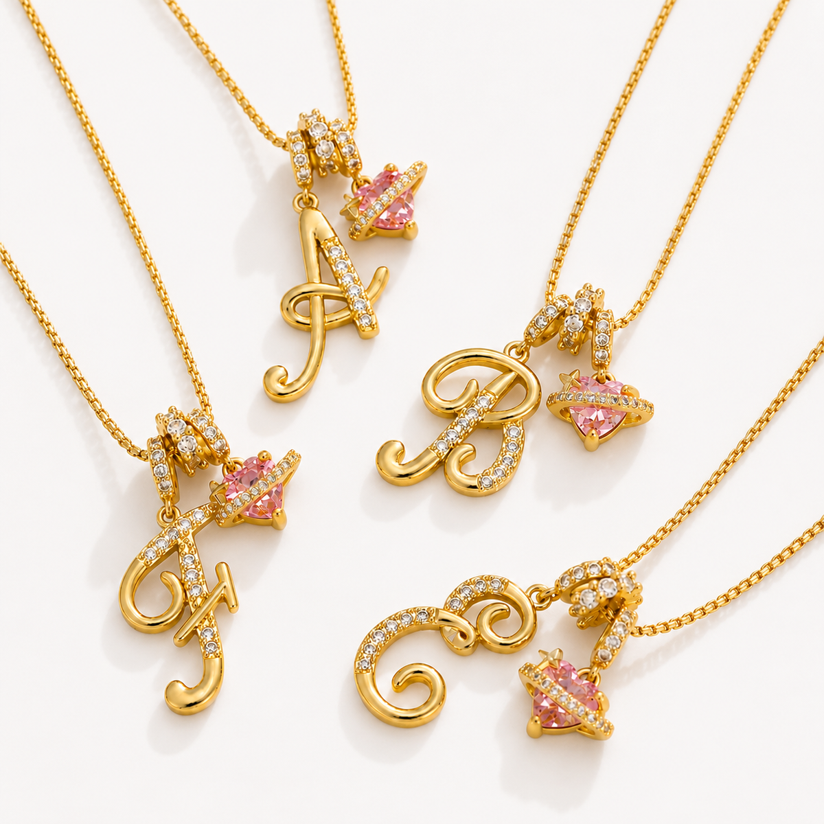 PERSONALIZED INITIAL HEART NECKLACE