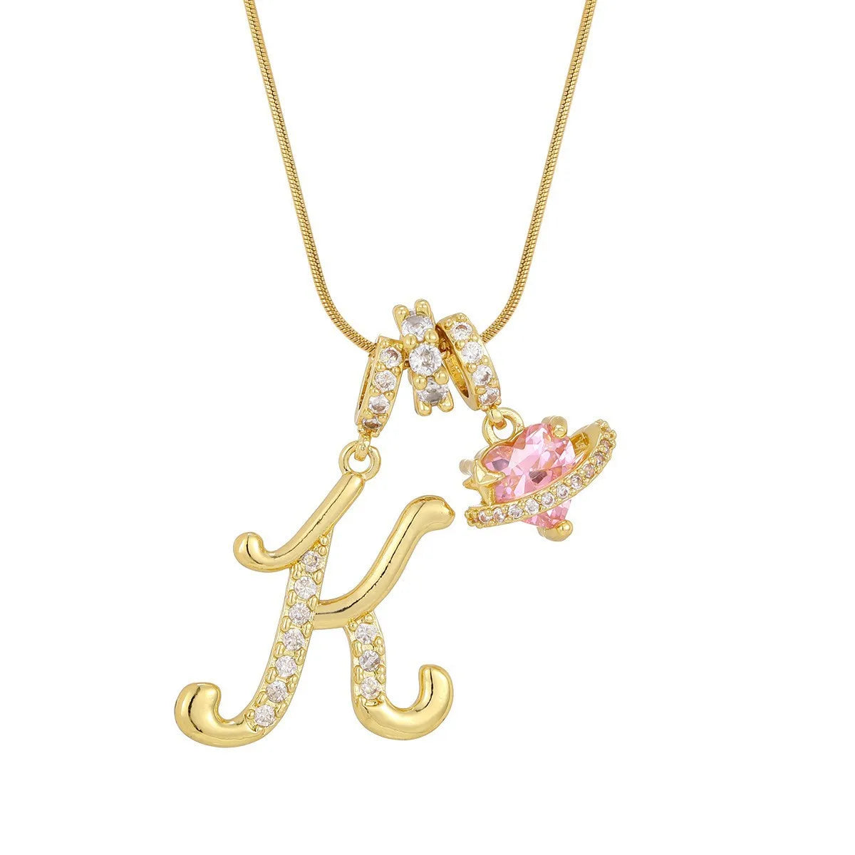 PERSONALIZED INITIAL HEART NECKLACE