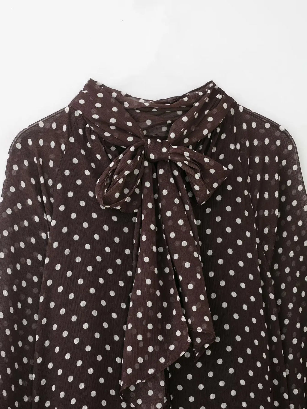Women S Dots Printed Blouse Shirt Spring Autumn Fashion Long Sleeve