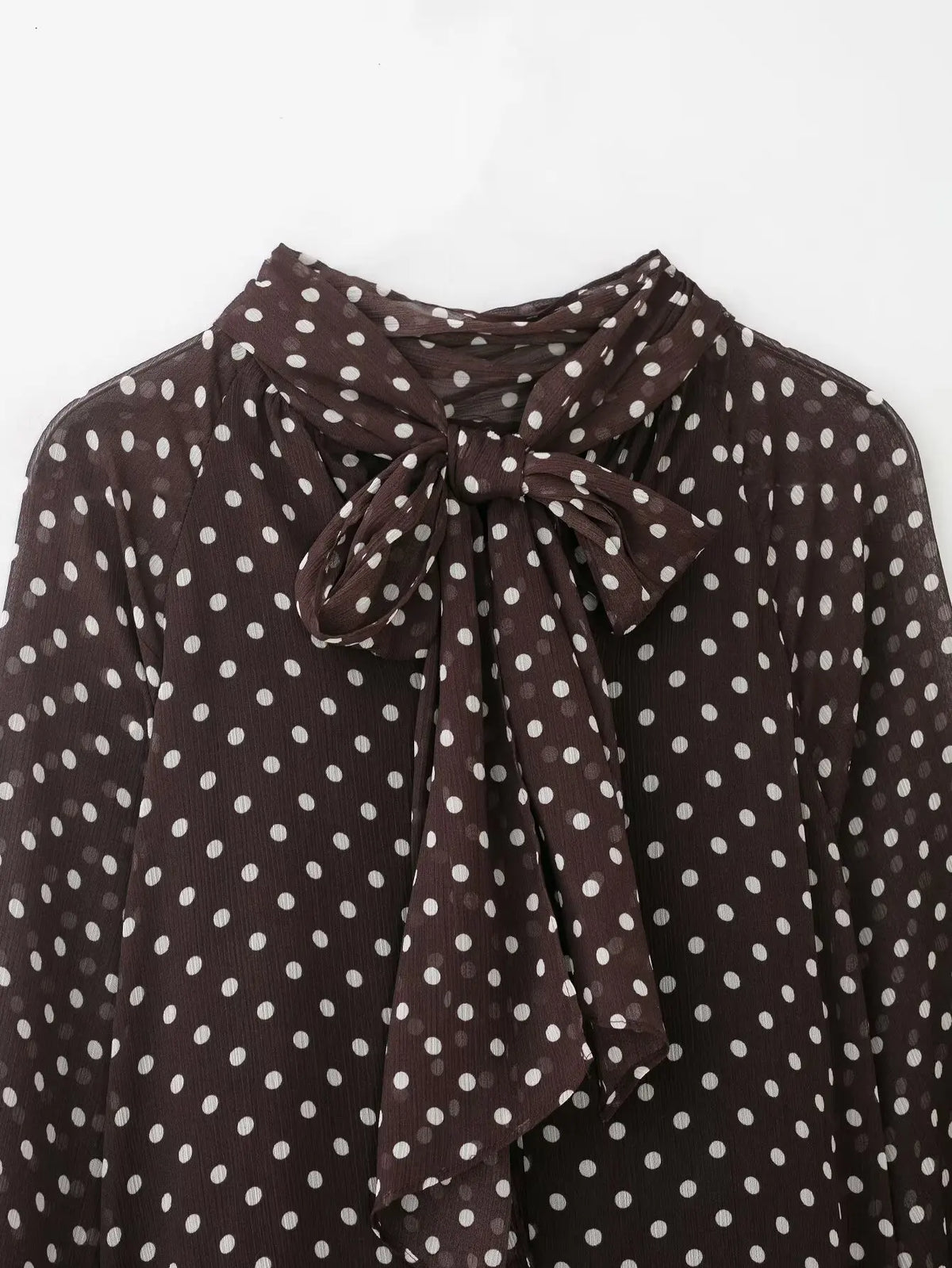 Women S Dots Printed Blouse Shirt Spring Autumn Fashion Long Sleeve