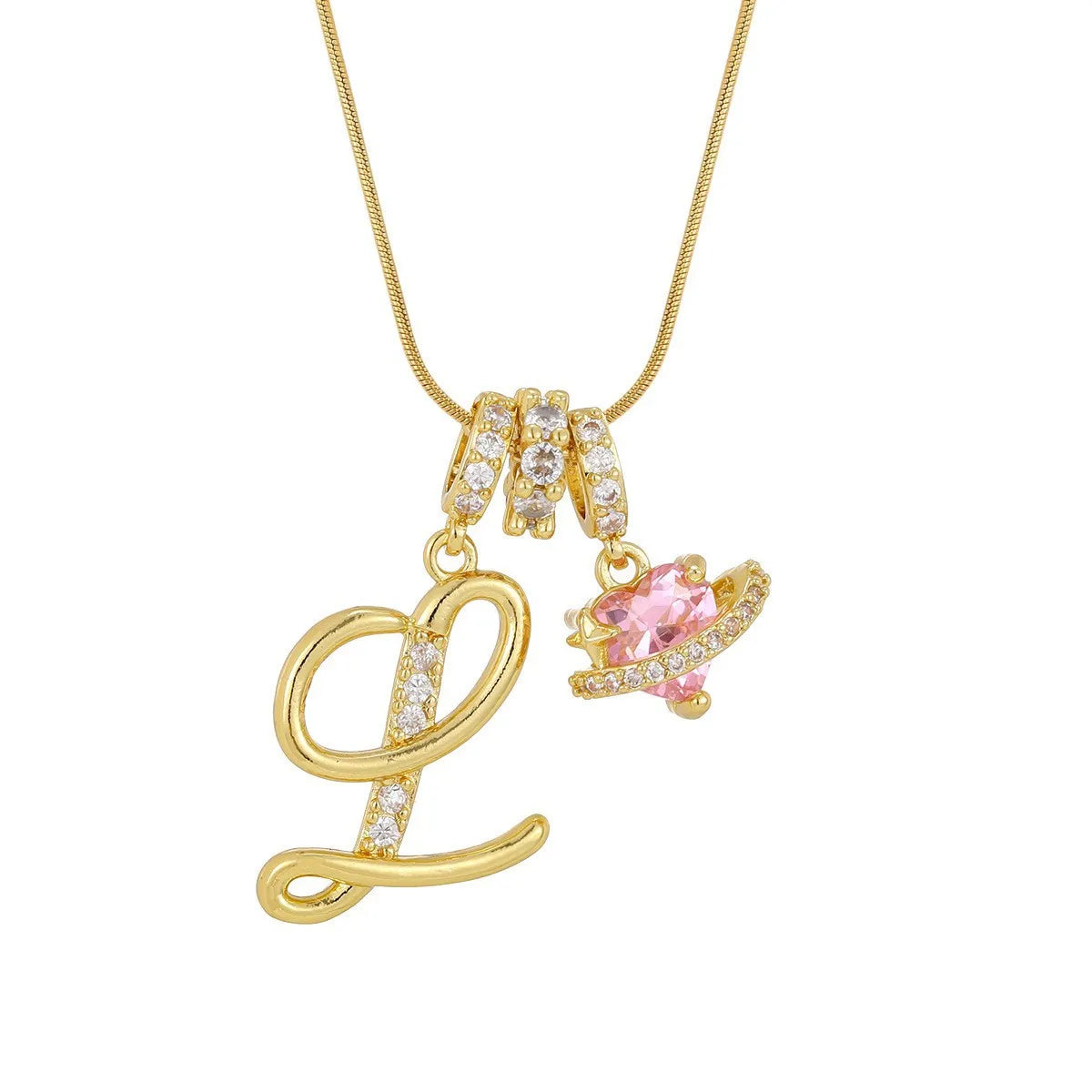 PERSONALIZED INITIAL HEART NECKLACE