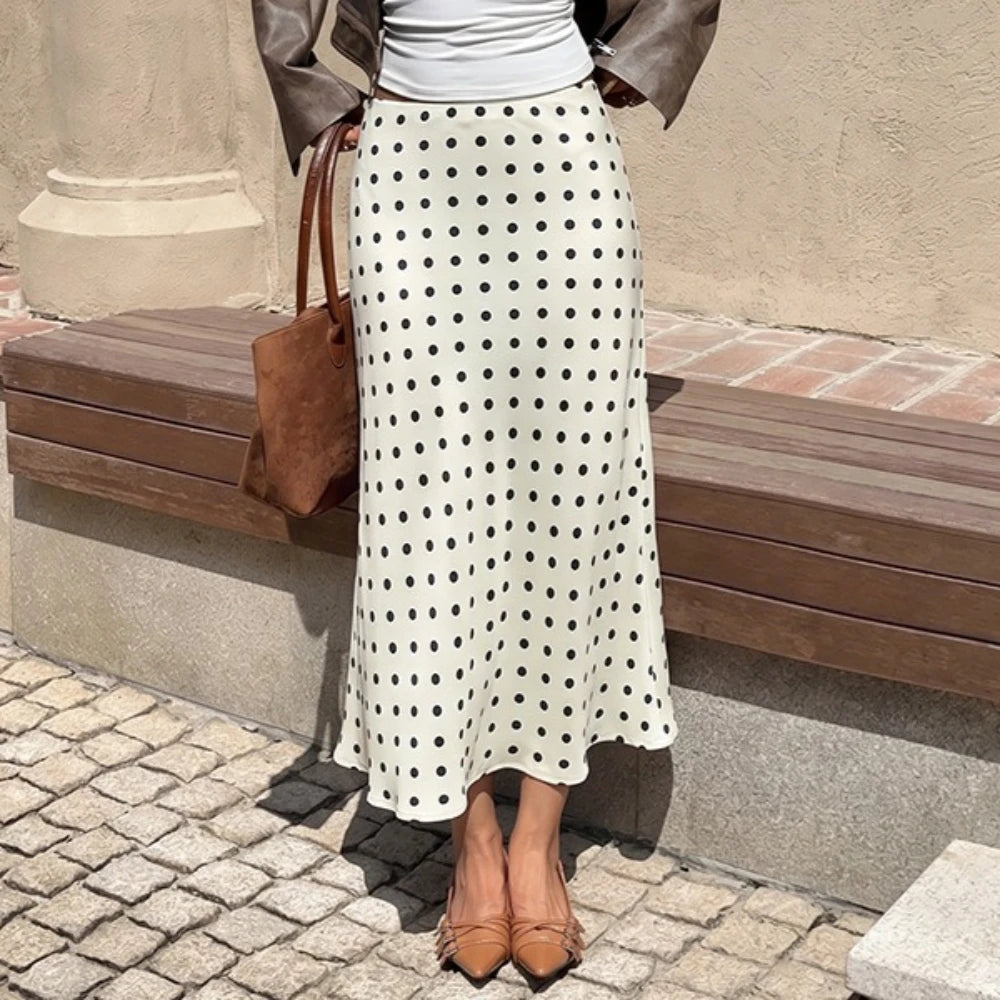 Polka Dot Midi Skirt