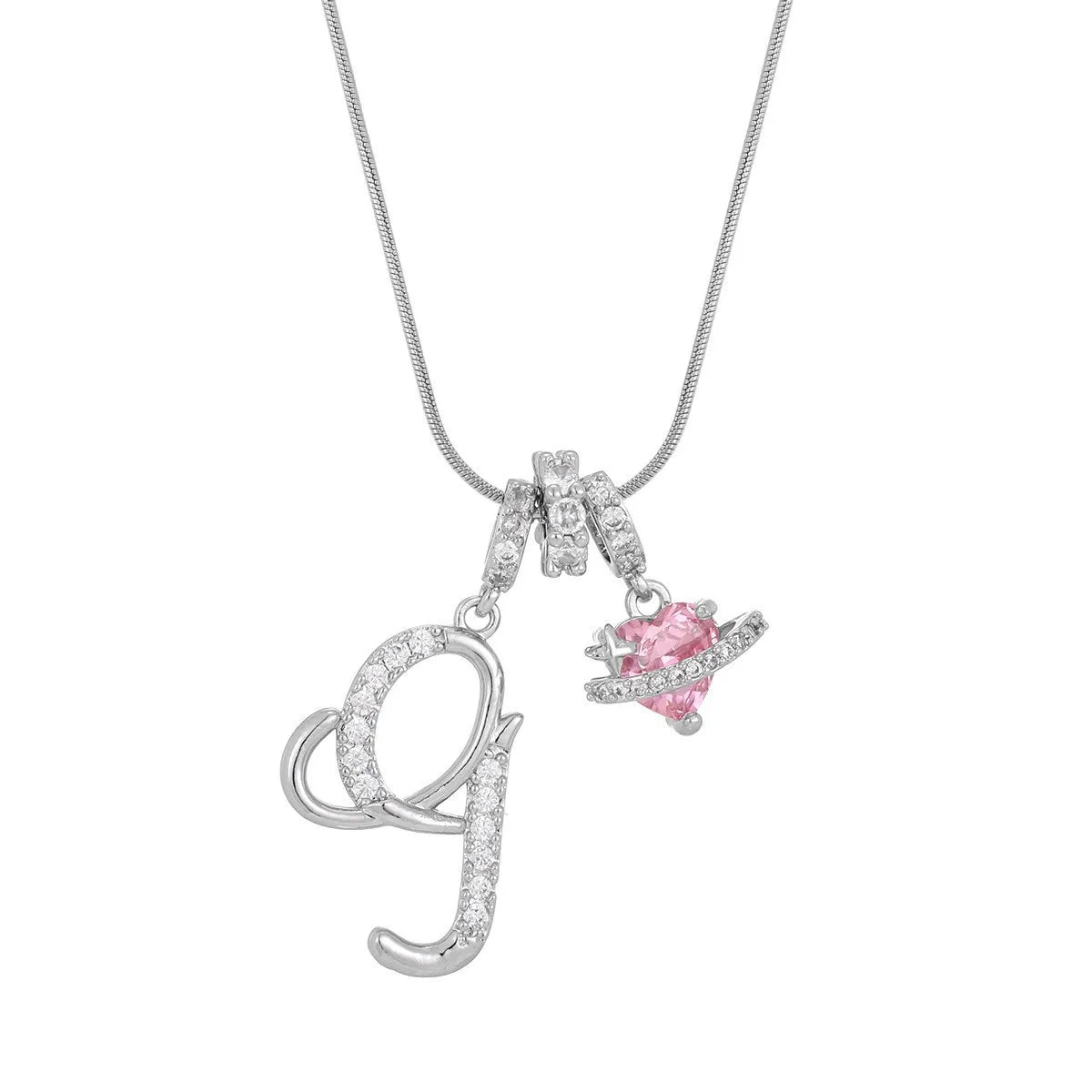 PERSONALIZED INITIAL HEART NECKLACE