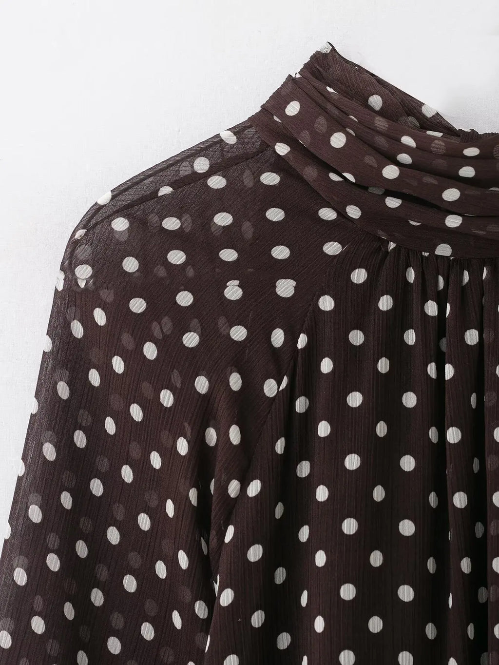 Women S Dots Printed Blouse Shirt Spring Autumn Fashion Long Sleeve