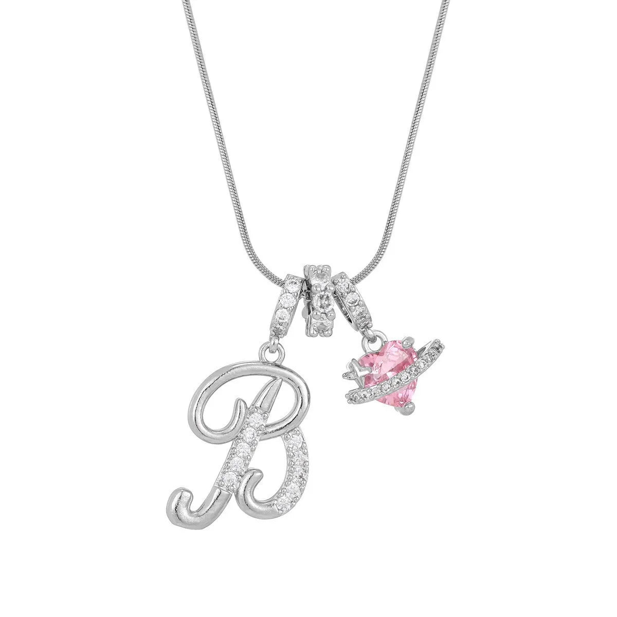 PERSONALIZED INITIAL HEART NECKLACE