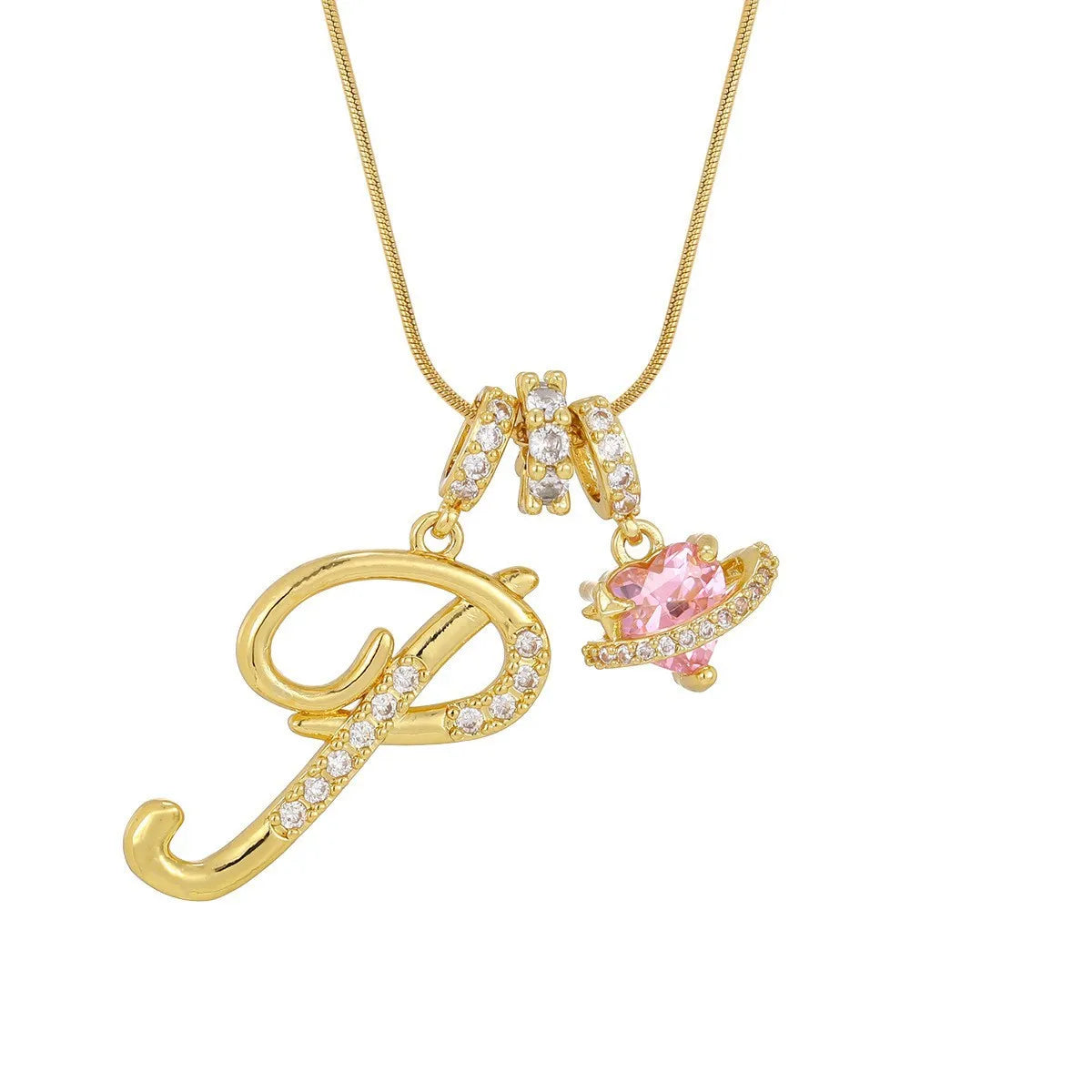 PERSONALIZED INITIAL HEART NECKLACE