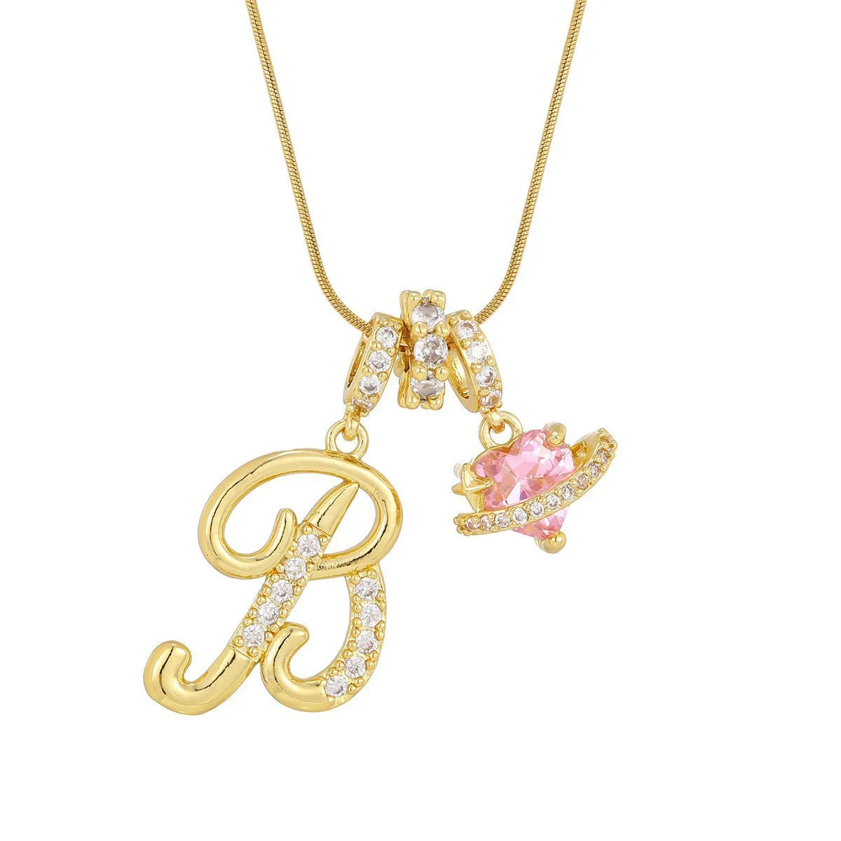 PERSONALIZED INITIAL HEART NECKLACE