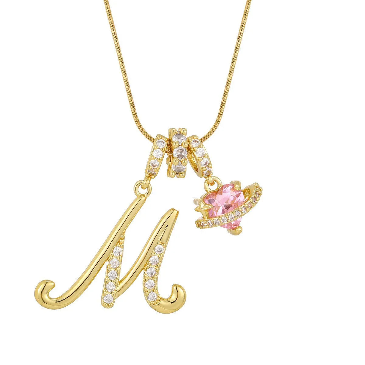 PERSONALIZED INITIAL HEART NECKLACE