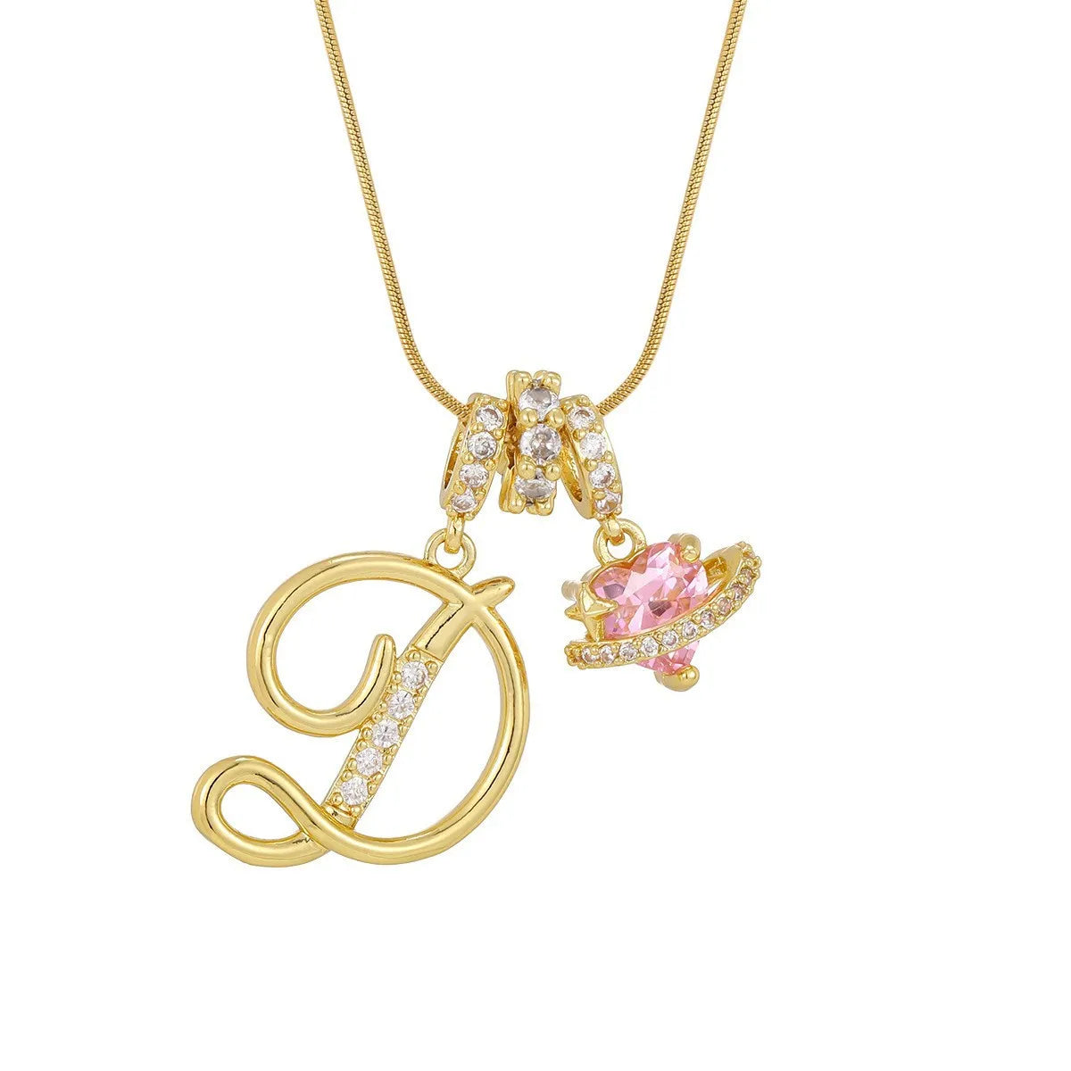 PERSONALIZED INITIAL HEART NECKLACE