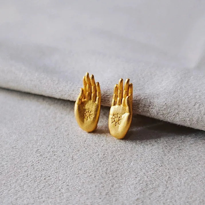 Waterproof Thick Twisted Hoop Earrings in Gold