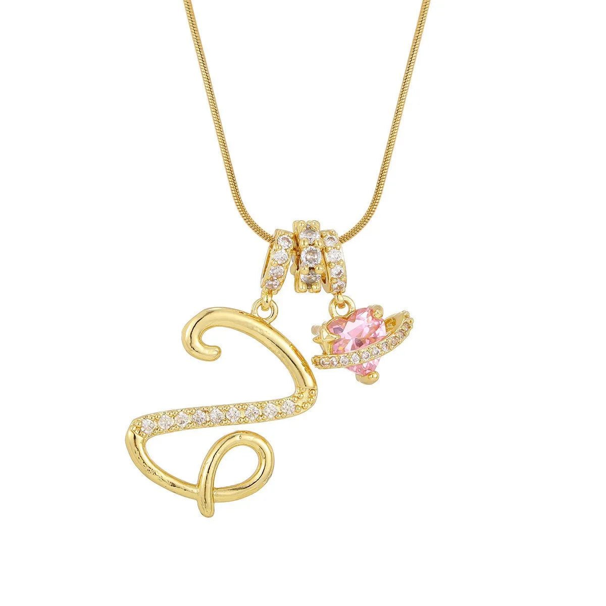 PERSONALIZED INITIAL HEART NECKLACE