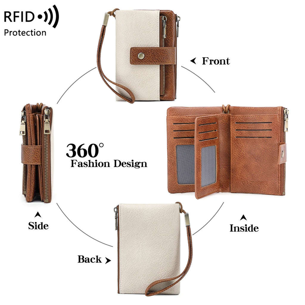 LuxeGuard™ Long Wallet 💖 — RFID Protection, Elegant Style