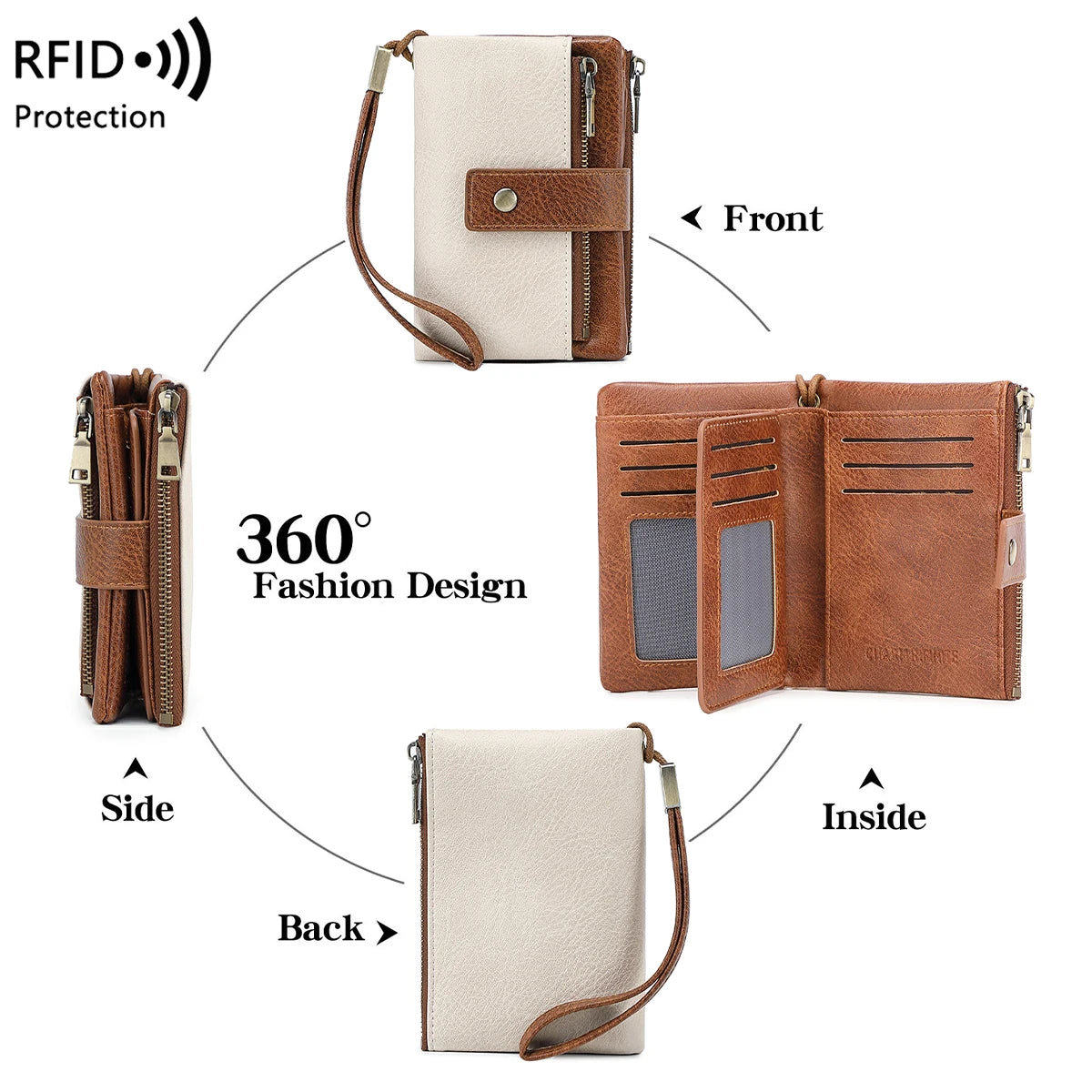 LuxeGuard™ Long Wallet 💖 — RFID Protection, Elegant Style
