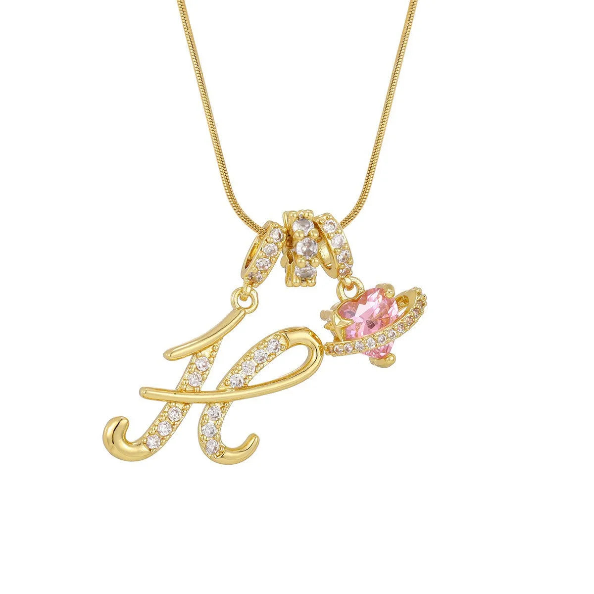 PERSONALIZED INITIAL HEART NECKLACE