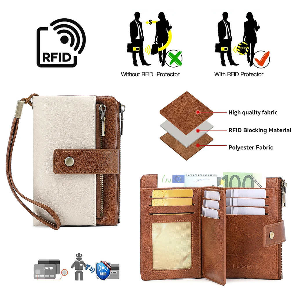 LuxeGuard™ Long Wallet 💖 — RFID Protection, Elegant Style