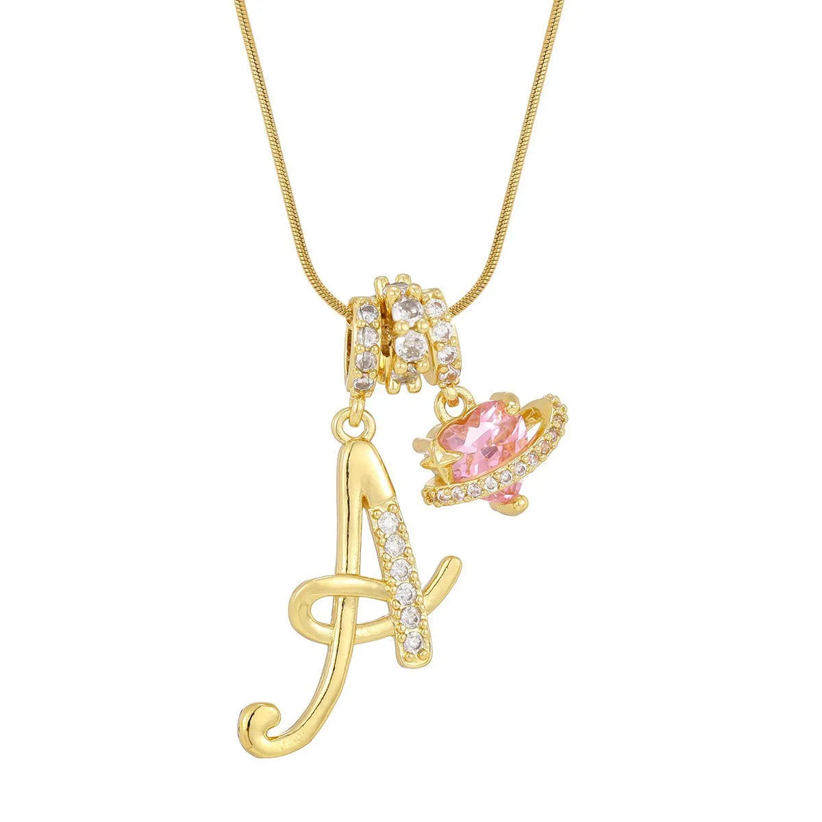 PERSONALIZED INITIAL HEART NECKLACE
