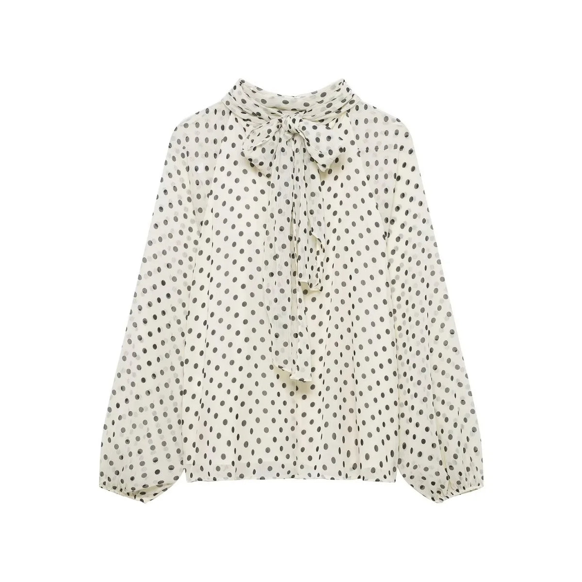 Women S Dots Printed Blouse Shirt Spring Autumn Fashion Long Sleeve