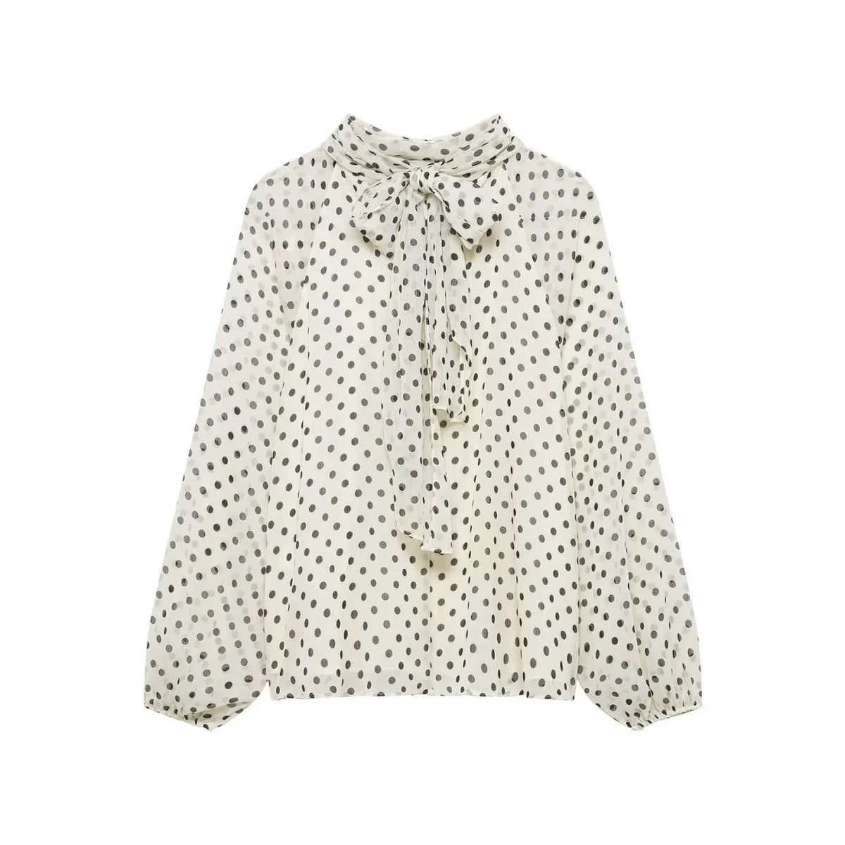 Women S Dots Printed Blouse Shirt Spring Autumn Fashion Long Sleeve
