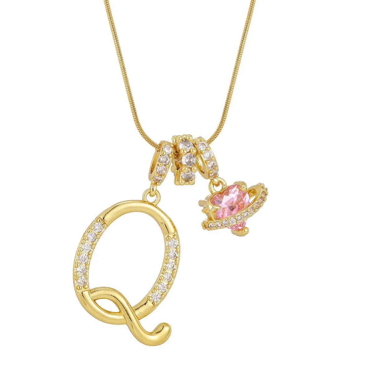 PERSONALIZED INITIAL HEART NECKLACE