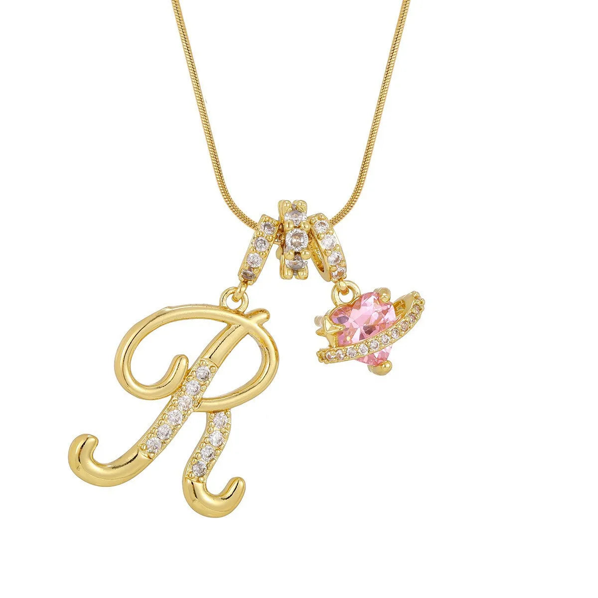 PERSONALIZED INITIAL HEART NECKLACE