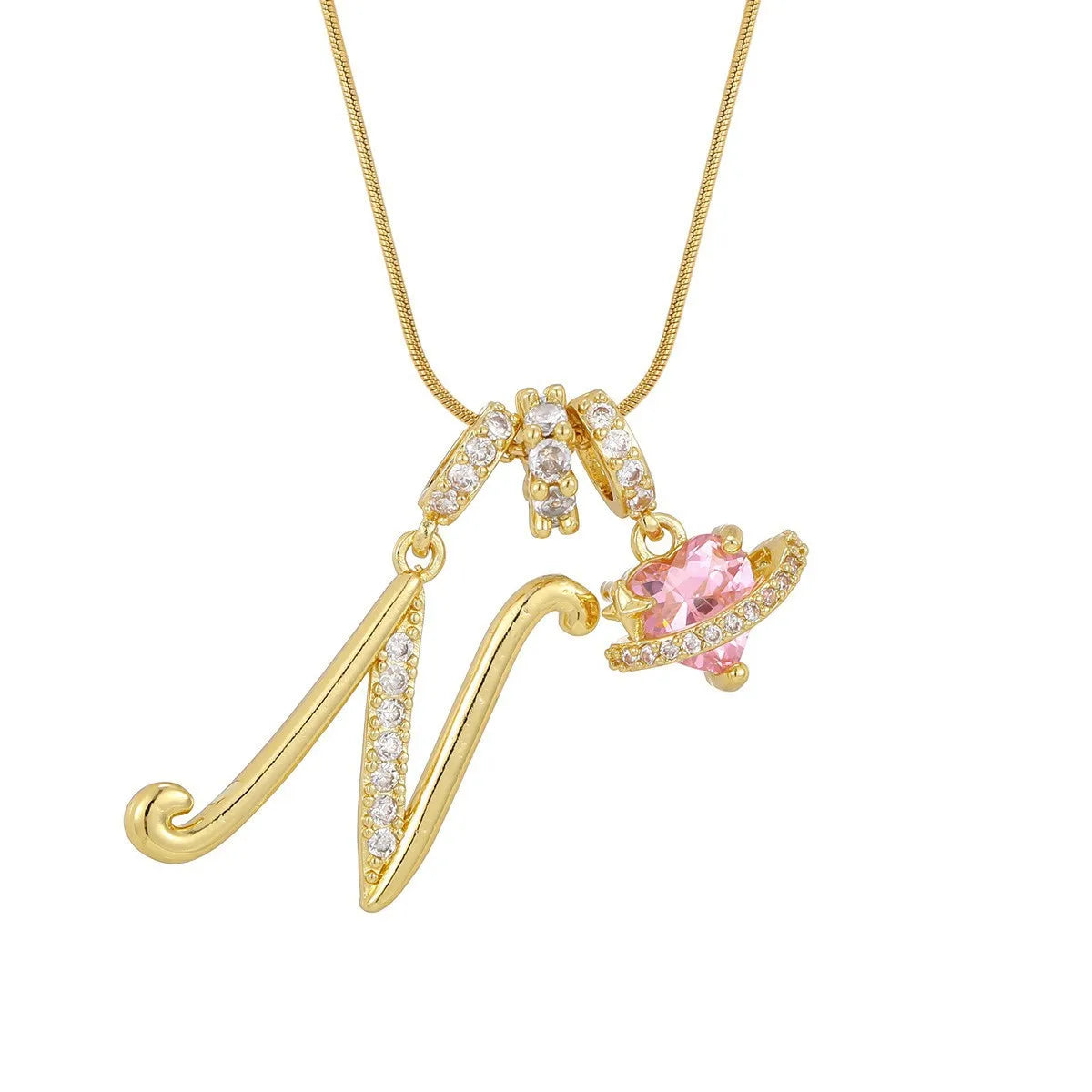 PERSONALIZED INITIAL HEART NECKLACE