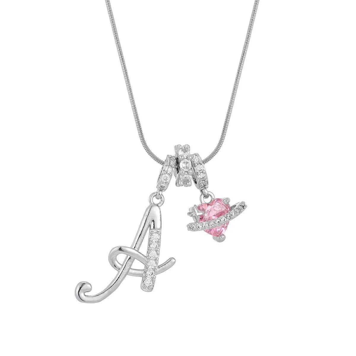 PERSONALIZED INITIAL HEART NECKLACE