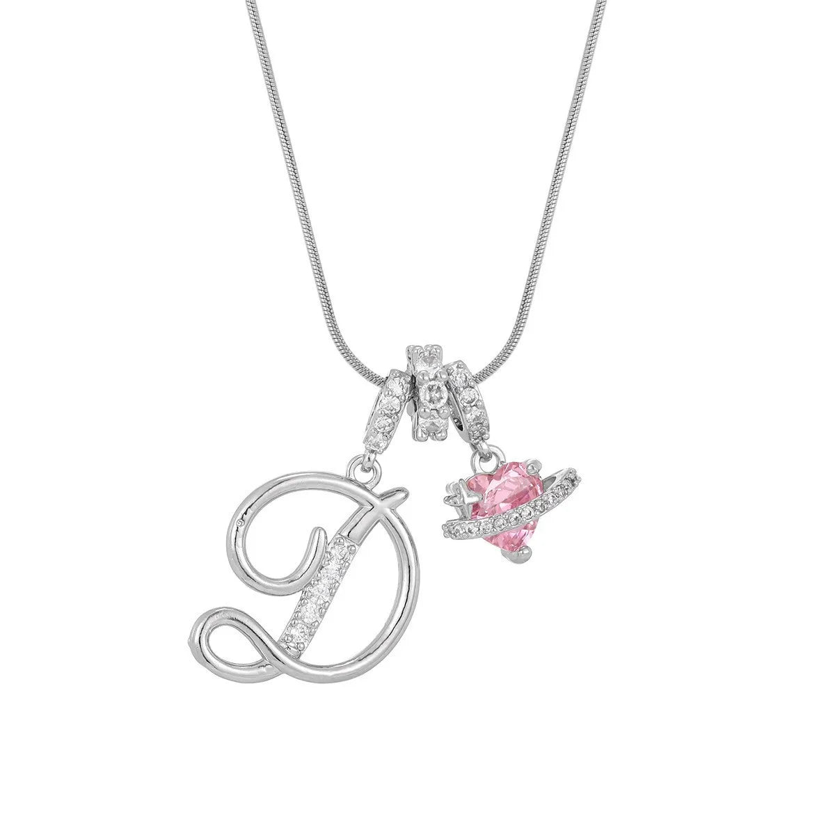 PERSONALIZED INITIAL HEART NECKLACE